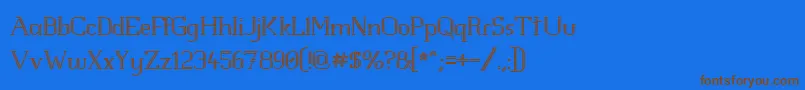 Whitlfev Font – Brown Fonts on Blue Background