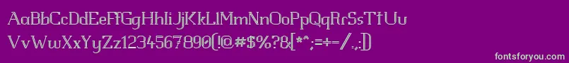 Шрифт Whitlfev – зелёные шрифты на фиолетовом фоне