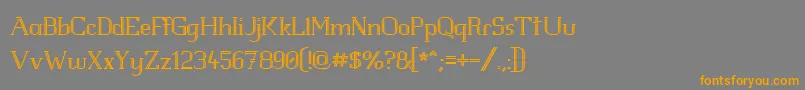 Whitlfev Font – Orange Fonts on Gray Background