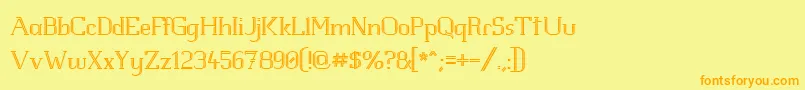 Whitlfev Font – Orange Fonts on Yellow Background