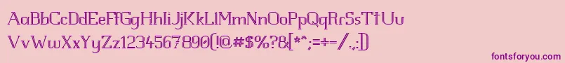 Whitlfev Font – Purple Fonts on Pink Background