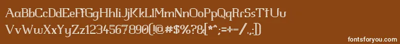 Whitlfev Font – White Fonts on Brown Background