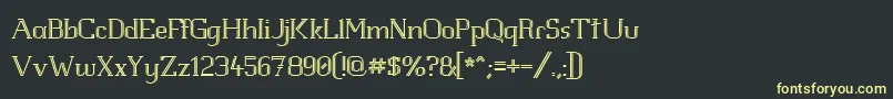 Whitlfev Font – Yellow Fonts on Black Background