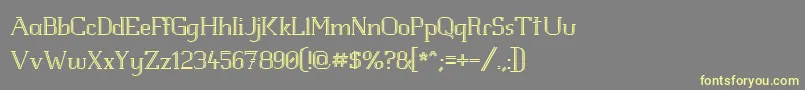 Шрифт Whitlfev – жёлтые шрифты на сером фоне