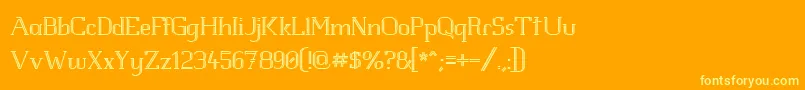 Whitlfev Font – Yellow Fonts on Orange Background
