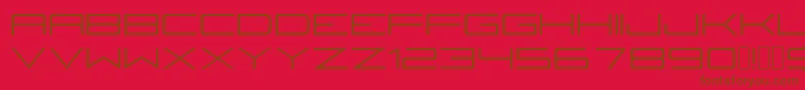 Police Fireyegf3Regular – polices brunes sur fond rouge