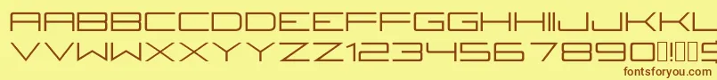 Fireyegf3Regular-fontti – ruskeat fontit keltaisella taustalla