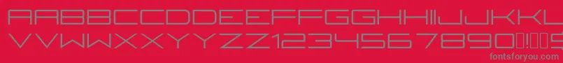 フォントFireyegf3Regular – 赤い背景に灰色の文字