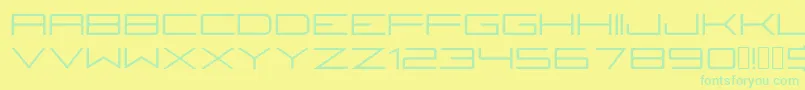 Police Fireyegf3Regular – polices vertes sur fond jaune