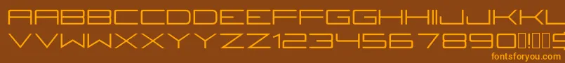 Czcionka Fireyegf3Regular – pomarańczowe czcionki na brązowym tle