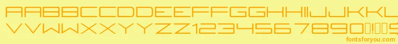 fuente Fireyegf3Regular – Fuentes Naranjas Sobre Fondo Amarillo