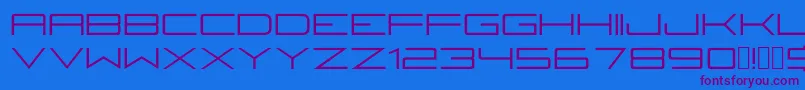 Fireyegf3Regular-Schriftart – Violette Schriften auf blauem Hintergrund