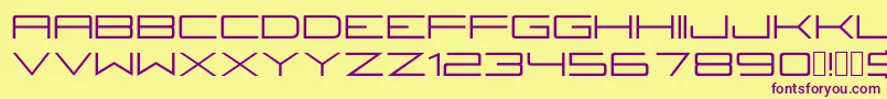Fireyegf3Regular Font – Purple Fonts on Yellow Background