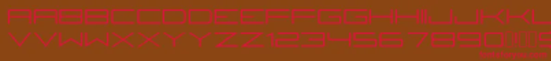 Fireyegf3Regular-Schriftart – Rote Schriften auf braunem Hintergrund
