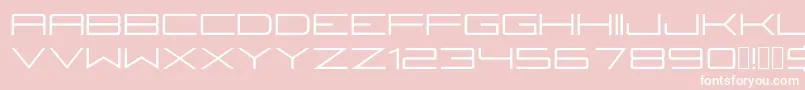 Fireyegf3Regular-fontti – valkoiset fontit vaaleanpunaisella taustalla
