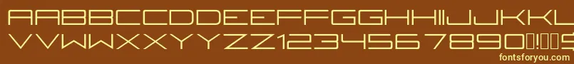 Fireyegf3Regular Font – Yellow Fonts on Brown Background