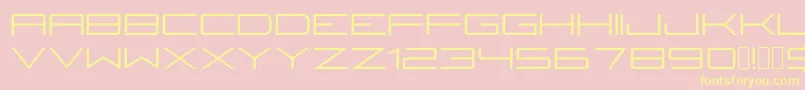 Fireyegf3Regular-Schriftart – Gelbe Schriften auf rosa Hintergrund