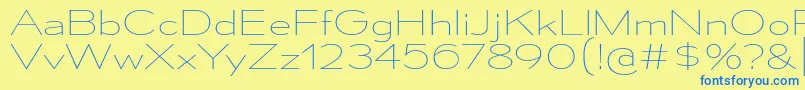 MesmerizeExUl Font – Blue Fonts on Yellow Background