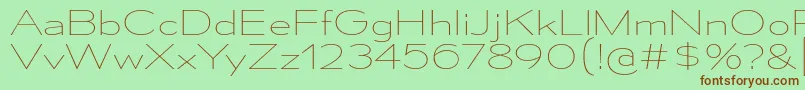 MesmerizeExUl Font – Brown Fonts on Green Background