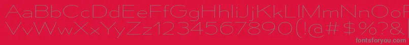 MesmerizeExUl Font – Gray Fonts on Red Background
