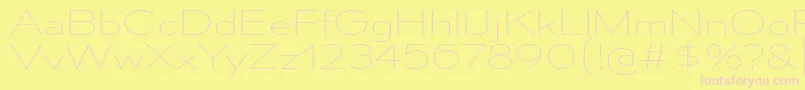 フォントMesmerizeExUl – ピンクのフォント、黄色の背景