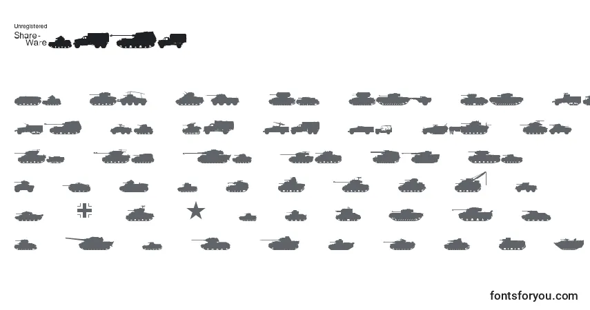 Tanksフォント–アルファベット、数字、特殊文字