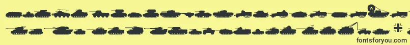 Tanks Font – Black Fonts on Yellow Background