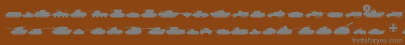 Шрифт Tanks – серые шрифты на коричневом фоне