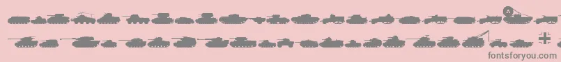 Tanks Font – Gray Fonts on Pink Background