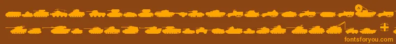 Tanks Font – Orange Fonts on Brown Background