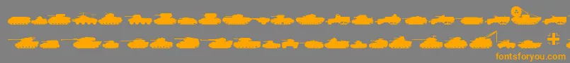 Tanks Font – Orange Fonts on Gray Background