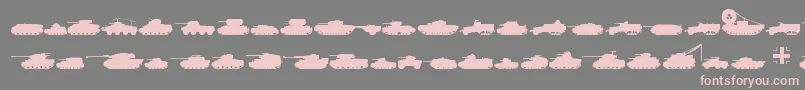 Tanks Font – Pink Fonts on Gray Background