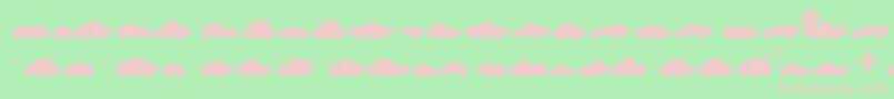 Tanks Font – Pink Fonts on Green Background
