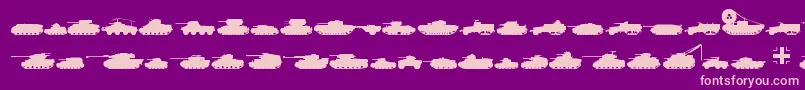 Tanks Font – Pink Fonts on Purple Background