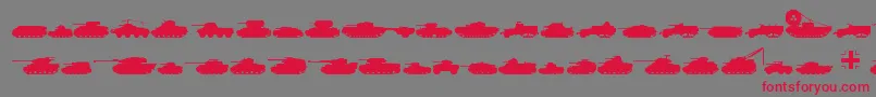 Tanks Font – Red Fonts on Gray Background