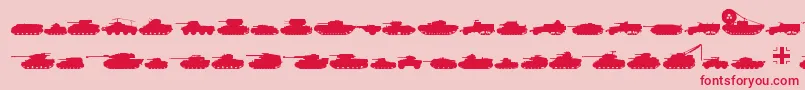 Tanks Font – Red Fonts on Pink Background
