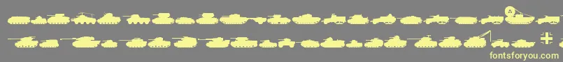 Tanks Font – Yellow Fonts on Gray Background