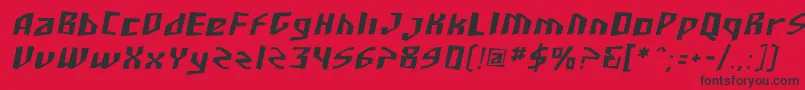 SfJunkCultureOblique Font – Black Fonts on Red Background