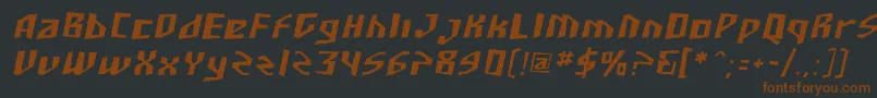 Police SfJunkCultureOblique – polices brunes sur fond noir