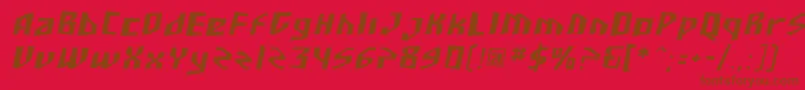 SfJunkCultureObliqueフォントについての詳細 フォントSfJunkCultureOblique – 赤い背景に茶色の文字