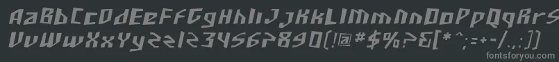 Police SfJunkCultureOblique – polices grises sur fond noir