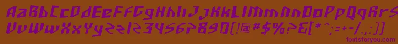 SfJunkCultureOblique Font – Purple Fonts on Brown Background