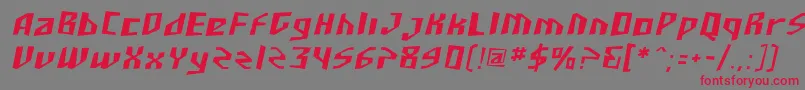 SfJunkCultureOblique Font – Red Fonts on Gray Background