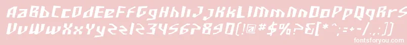 SfJunkCultureOblique Font – White Fonts on Pink Background