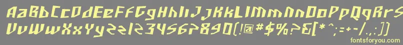 SfJunkCultureOblique Font – Yellow Fonts on Gray Background