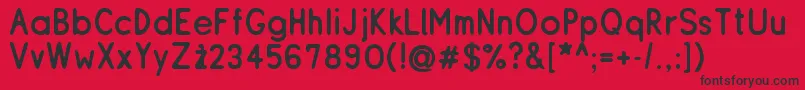 フォントResipleRounded – 赤い背景に黒い文字