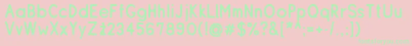 ResipleRounded Font – Green Fonts on Pink Background