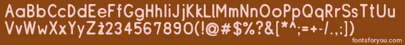 ResipleRounded Font – Pink Fonts on Brown Background