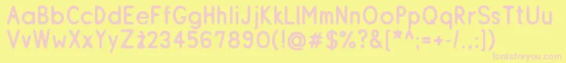 ResipleRounded Font – Pink Fonts on Yellow Background