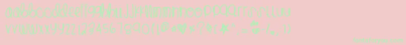 Lilspider Font – Green Fonts on Pink Background